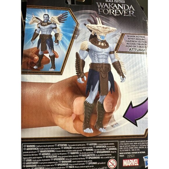 Black Panther ATTUMA Wakanda Forever SHARK Action Figure 6" - Picture 2 of 2